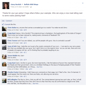 Guns Ginny Buffalo Wild Wings Whackos