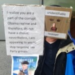 IRS PROTEST SIGN MASK
