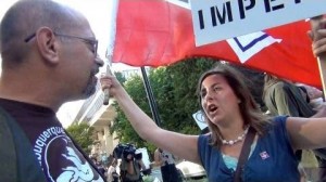 The Portland incarnation of the Nazi Party, The Nationalist Party, came to the Move On protest 