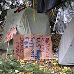 Anti Israel/Jewish signs at Occupy Portland. The left allies itself with antisemitism all the time.