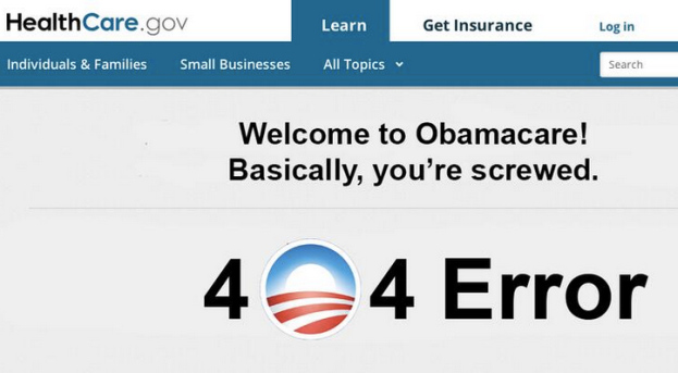 obamacare 404 error