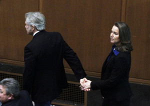 Kitzhaber and Cylvia Hayes before he took the oath of office in January. Image Credit: The Oregonian. 